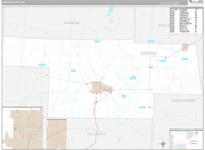 Audrain Wall Map Premium Style