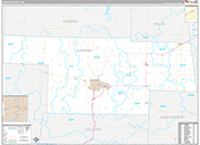 Audrain Wall Map Premium Style