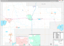 Auglaize Wall Map Premium Style