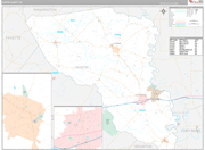 Austin Wall Map Premium Style