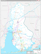 Baldwin Wall Map Premium Style