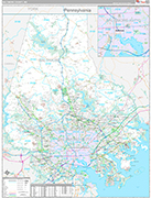 Baltimore Wall Map Premium Style