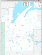 Baraga Wall Map Premium Style
