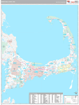 Barnstable Wall Map Premium Style