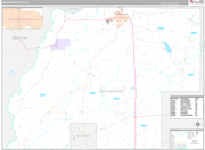 Beauregard Wall Map Premium Style