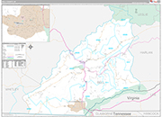 Bell Wall Map Premium Style