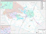 Bell Wall Map Premium Style