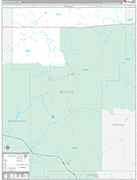 Benton Wall Map Premium Style