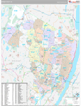 Bergen Wall Map Premium Style