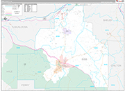 Bibb Wall Map Premium Style