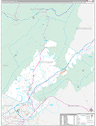 Botetourt Wall Map Premium Style
