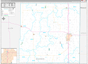 Bourbon Wall Map Premium Style