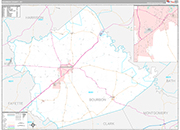 Bourbon Wall Map Premium Style