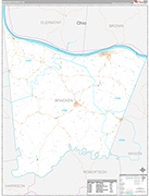 Bracken Wall Map Premium Style