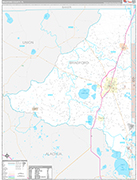 Bradford Wall Map Premium Style
