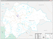 Breathitt Wall Map Premium Style