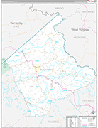 Buchanan Wall Map Premium Style