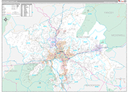 Buncombe Wall Map Premium Style