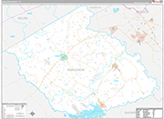 Burleson Wall Map Premium Style