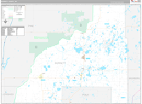 Burnett Wall Map Premium Style