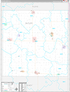 Butler Wall Map Premium Style