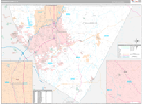 Cabarrus Wall Map Premium Style