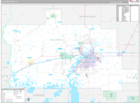 Calcasieu Wall Map Premium Style