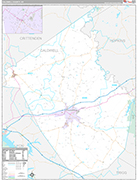 Caldwell Wall Map Premium Style