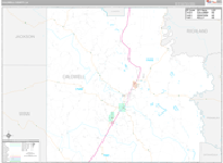 Caldwell Wall Map Premium Style