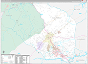 Caldwell Wall Map Premium Style