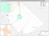 Caldwell Wall Map Premium Style