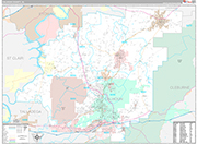 Calhoun Wall Map Premium Style