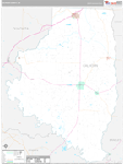 Calhoun Wall Map Premium Style