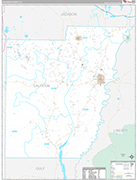 Calhoun Wall Map Premium Style