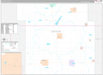 Calhoun Wall Map Premium Style