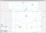 Calhoun Wall Map Premium Style