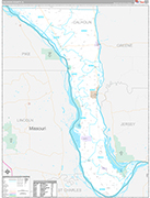 Calhoun Wall Map Premium Style
