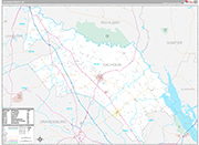 Calhoun Wall Map Premium Style
