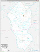 Calhoun Wall Map Premium Style