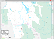 Caribou Wall Map Premium Style