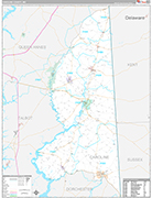 Caroline Wall Map Premium Style