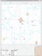 Carroll Wall Map Premium Style