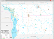 Carroll Wall Map Premium Style