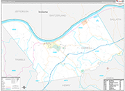 Carroll Wall Map Premium Style