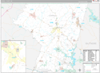 Carroll Wall Map Premium Style