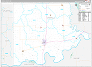 Carroll Wall Map Premium Style