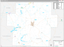 Carroll Wall Map Premium Style