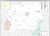 Carroll Wall Map Premium Style