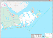 Carteret Wall Map Premium Style