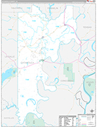 Catahoula Wall Map Premium Style